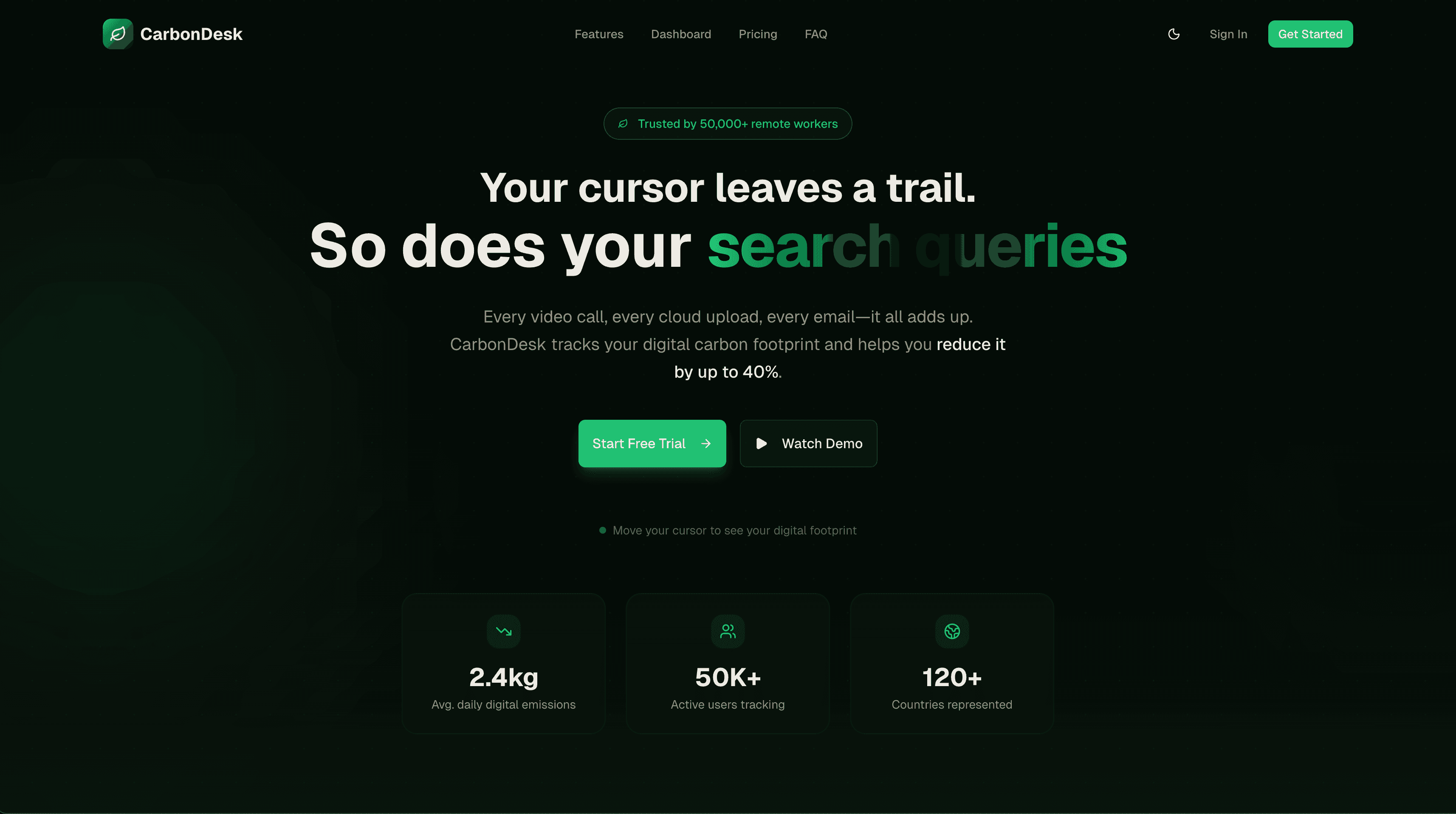 CarbonDesk — Carbon-emissions tracking dashboard for operational decision-making.