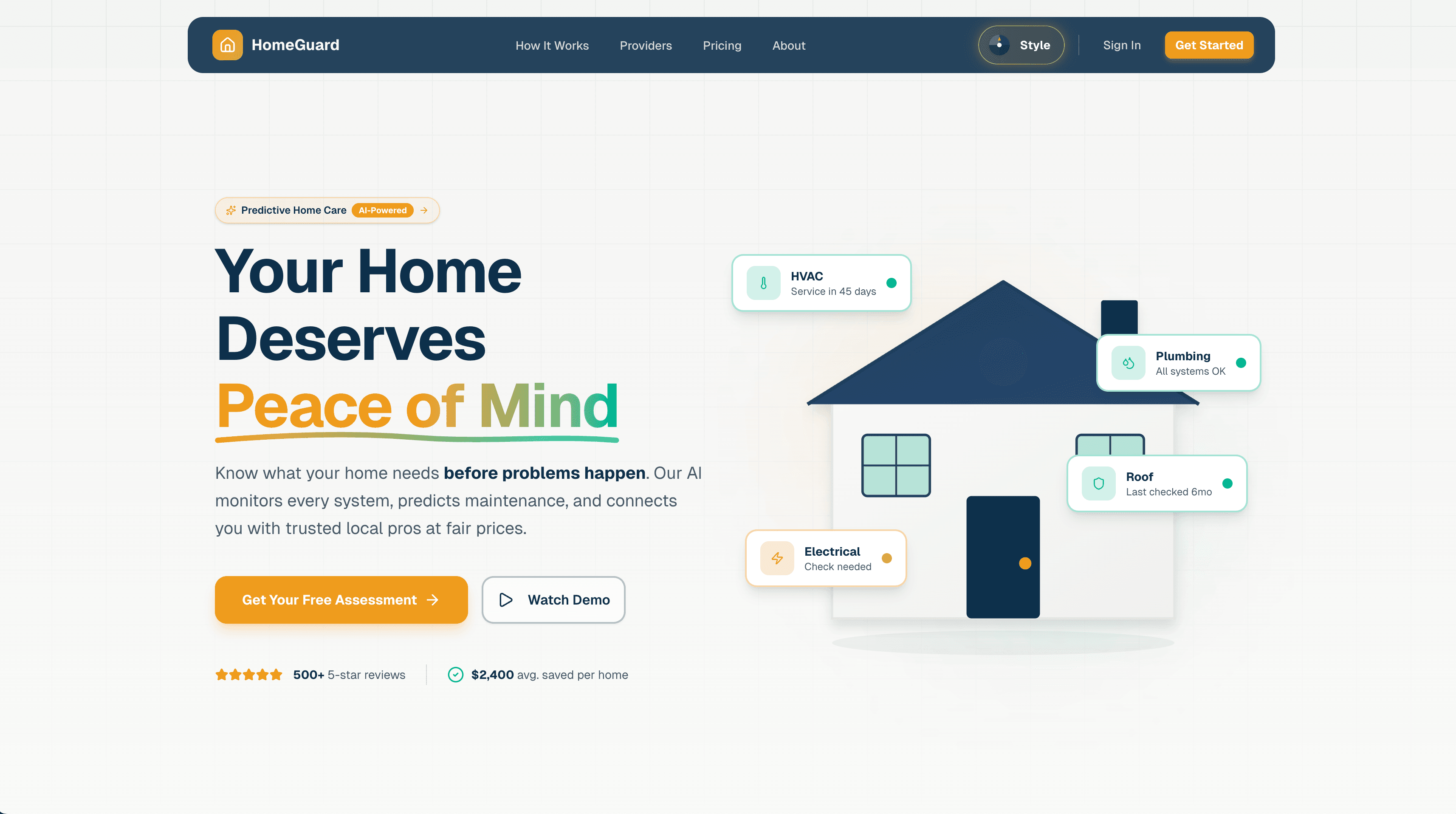 HomeGuard — Smart-home security platform for homeowners and local providers.