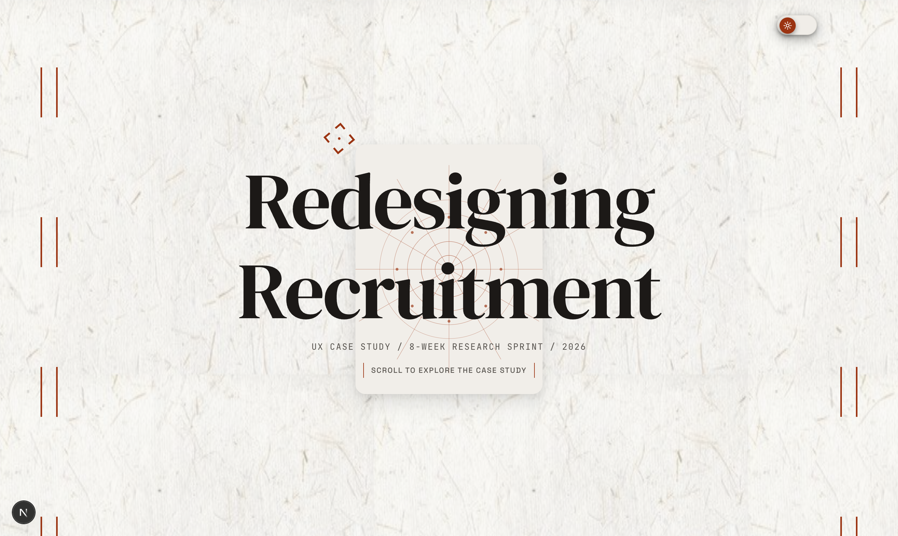 Recruitment case study — light theme